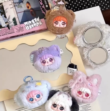 【T220】Sanmi Rabbit Animal Cosmetic Mirror plush Blind Box