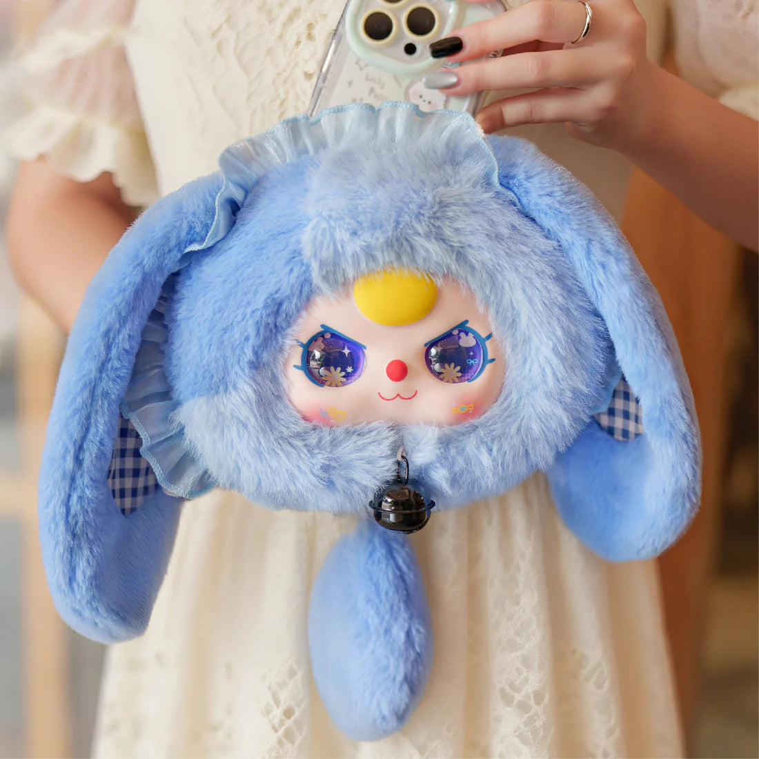 【T210】Baby Three Lucky Rabbit Zipper Bag Series Plush Dolls