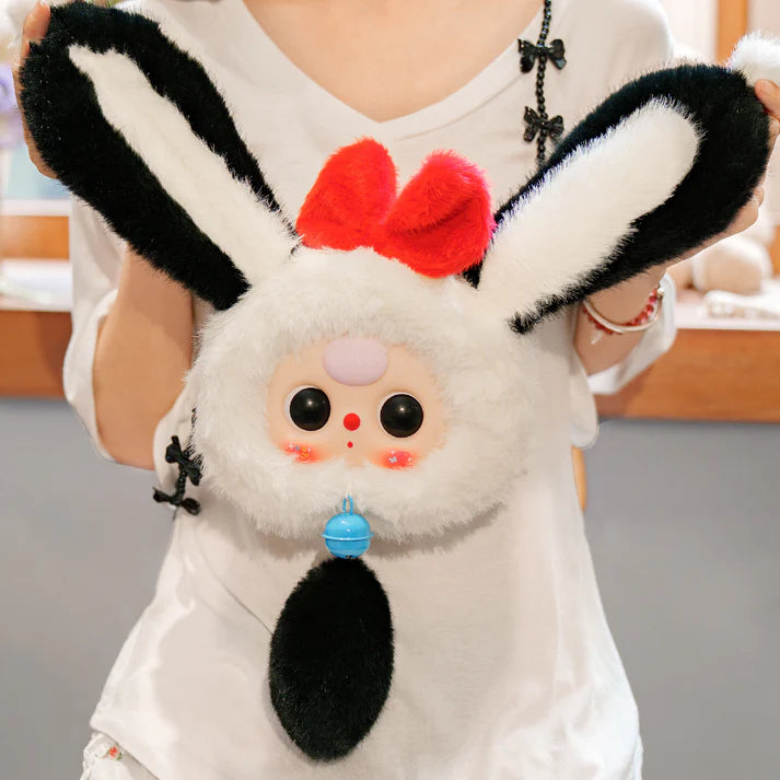 【T210】Baby Three Lucky Rabbit Zipper Bag Series Plush Dolls