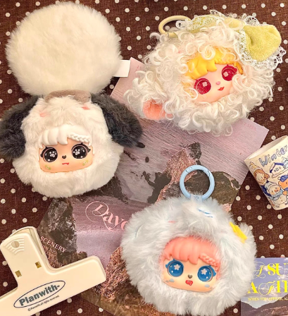 【T220】Sanmi Rabbit Animal Cosmetic Mirror plush Blind Box